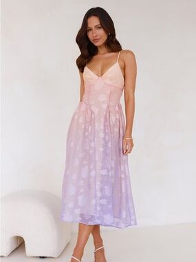 Hello Molly Ethereal Sunset Midi Dress